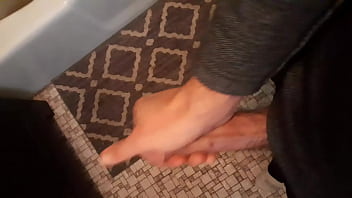 Beating my meat in the bathroom