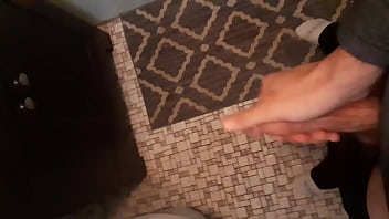 Beating my meat in the bathroom