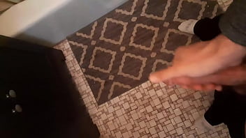 Beating my meat in the bathroom