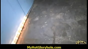 Cute amateur sucks off big gloryhole dong 26