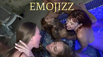 After dark anal pool orgy