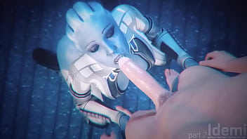 Liara blowjob and facial