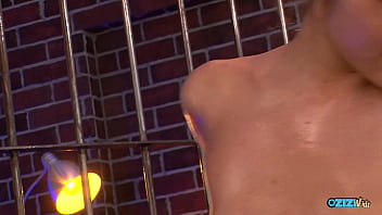 This asian stripper had large breasts that were swaying