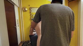 Step mom catches step son spying and turns it into naughty fun