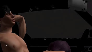 Comendo a asiática dentro do carro