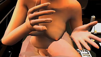 Comendo a asiática dentro do carro