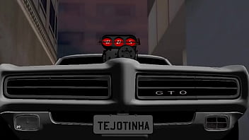 Comendo a asiática dentro do carro