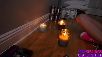 Hannah hays rides out the storm while riding stepbros cock