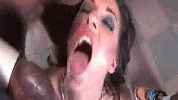 Interracial group deepthroating and cumshots