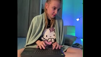 Masturbate big cock with hot blonde