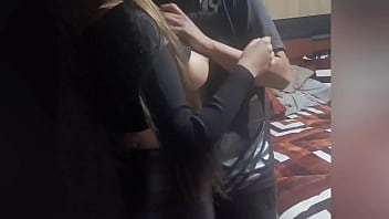 Noooo she was scared that her boyfriend would find out college friend leaves the party and this happens