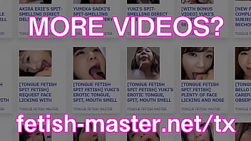 Japanese asian tongue spit fetish
