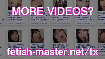 Japanese asian tongue spit fetish