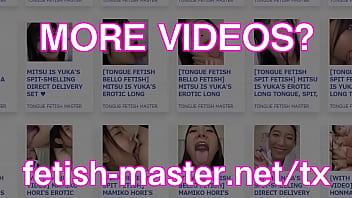 Japanese asian tongue spit fetish