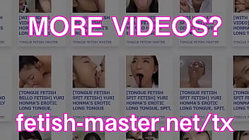Japanese asian tongue spit fetish