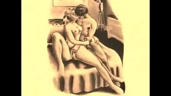 Retro erotic drawing
