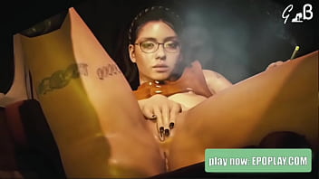 Sexy cute girl playing with her pussy