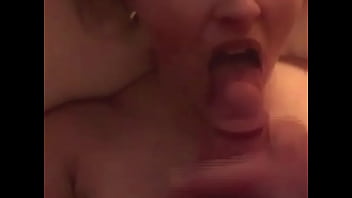 Wife tastes husbands cum