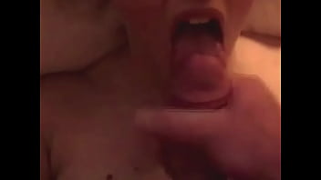 Wife tastes husbands cum