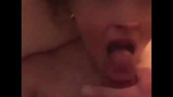 Wife tastes husbands cum