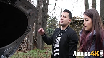 Teen girlfriend gets fucked instead of paying for car debt