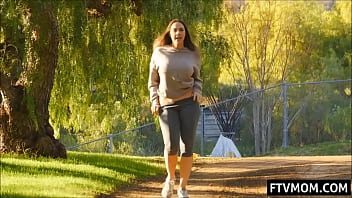 Chanel preston flashing natural tits outdoor