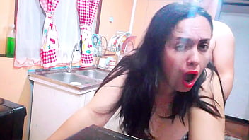 He fucks his stepmother hard in the kitchen instead of having breakfast