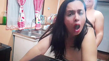 He fucks his stepmother hard in the kitchen instead of having breakfast