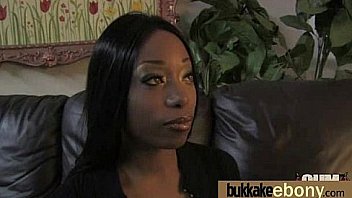 Ebony babe sucks too many white cocks 8