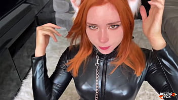 Hot redhead deepthroat big cock after party until cum in mouth Hot redhead deepthroat big cock after party until cum in mouth