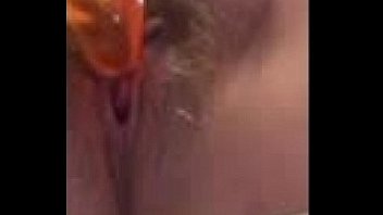 Wife using dildo and wank with hand