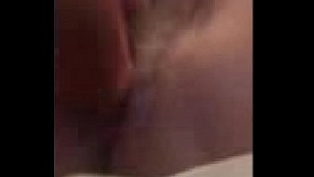 Wife using dildo and wank with hand