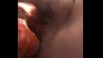 Wife using dildo and wank with hand