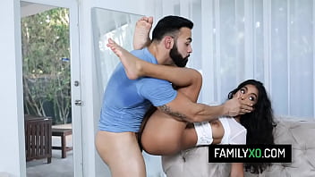 Sexy brunette teen step sister perks her ass and let her step uncle bangs her pussy