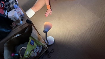 Hot sexy and horny gym girl seduces photographer before taking his cum from the big cock and balls