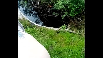 Fucking arround pond side