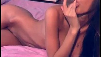 Cam babe wearing white stockings