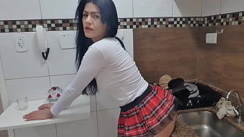 Safada na cozinha