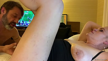 Sexy busty blonde curvy milf wife has affair with older man