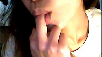 Hot latin masturbating front the webcam