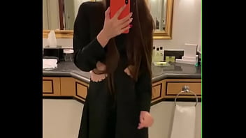 Sexy teen plays with herself in front of the mirror