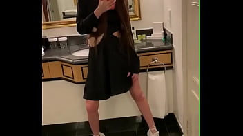 Sexy teen plays with herself in front of the mirror