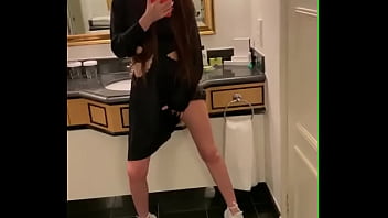 Sexy teen plays with herself in front of the mirror