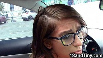 95 lbs teen blowjob in a car in public