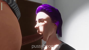 Violet hair girl gets dicked