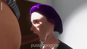 Violet hair girl gets dicked