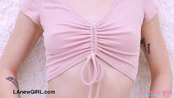 Gorgeous brunette model shows her sexy body