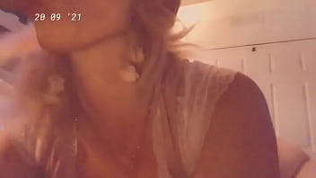 Blonde sexy woman licking dick