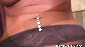 Hirsute twat in transparent tights