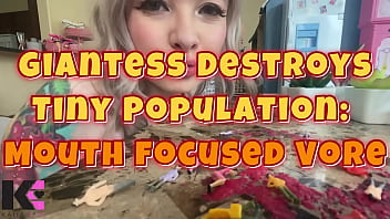 Nonton Giantess Destroys Tiny Population: Mouth Focused Vore thumbnail